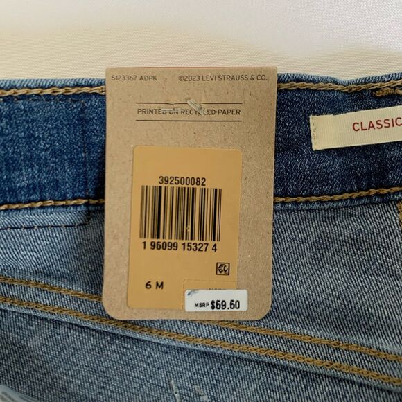 NWT Levis Jeans Classic Straight Women 28/6 Blue Denim Normcore Casual School - Picture 9 of 15
